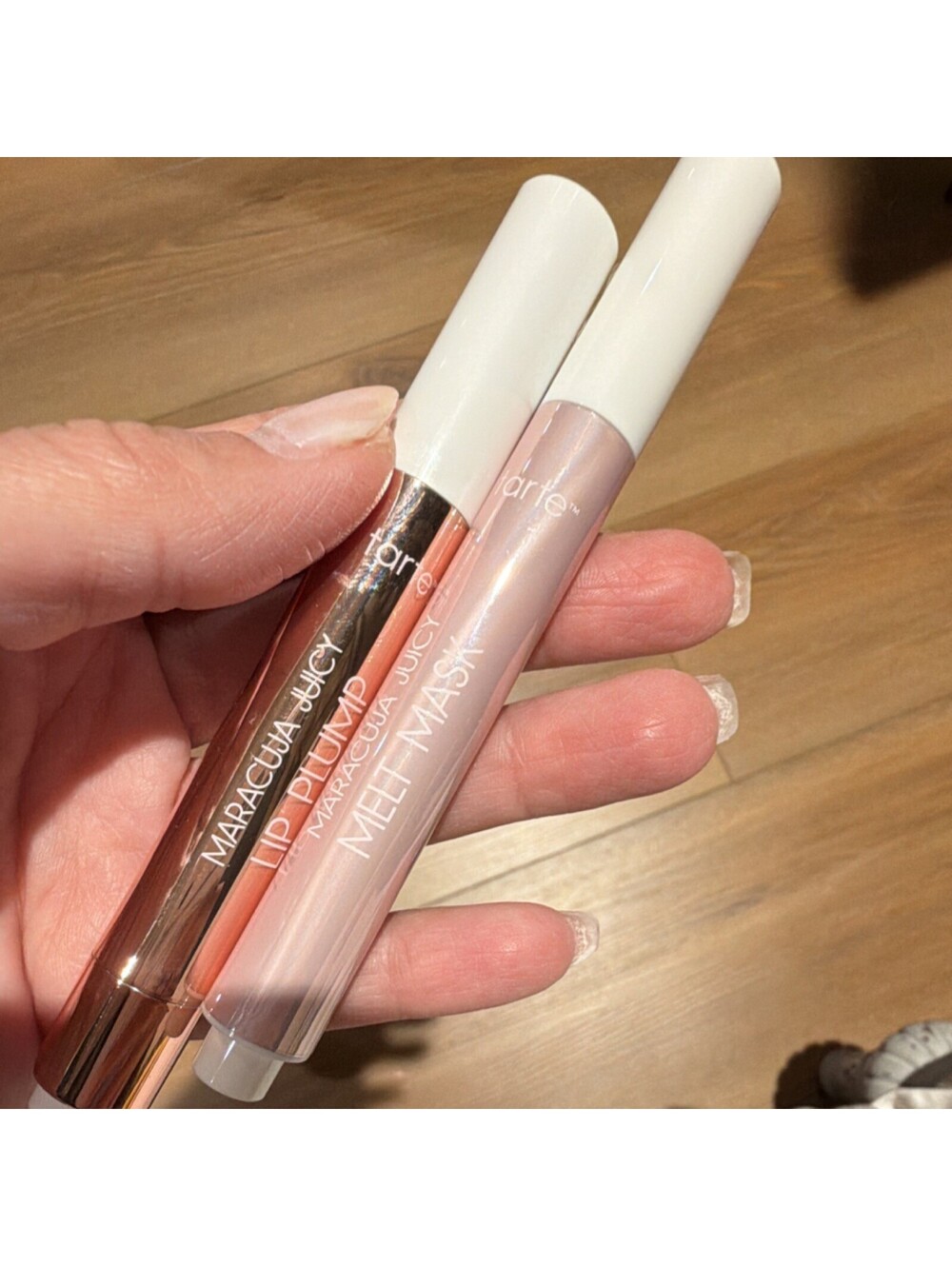 tarte Maracuja Juicy Lip Plump & Melt Mask Duo Pink Rose Gold - Picture 2 of 4
